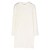 Logo Embellished Velvet Dress